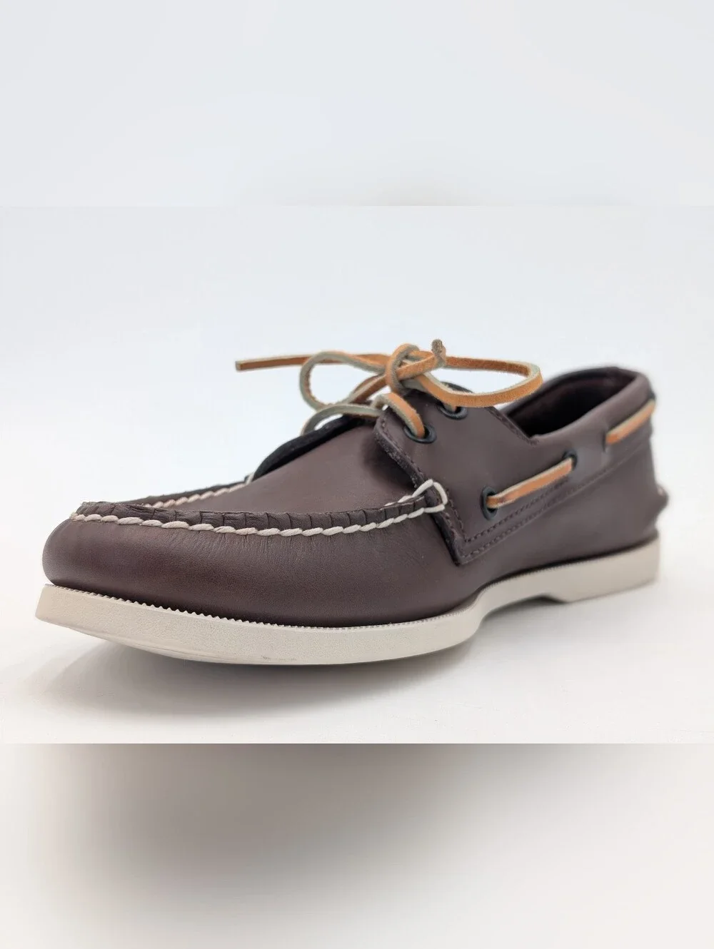 Sperry Top-Sider Sz 9 Authentic Original 2-Eye Brown Leather Moccasin Boat Shoe